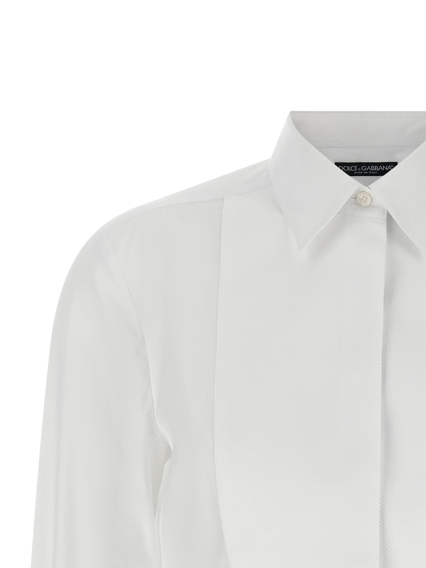 Dolce & Gabbana Blusa De Algodón Blanca Diseño Clásico