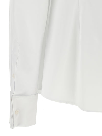 Dolce & Gabbana Blusa De Algodón Blanca Diseño Clásico