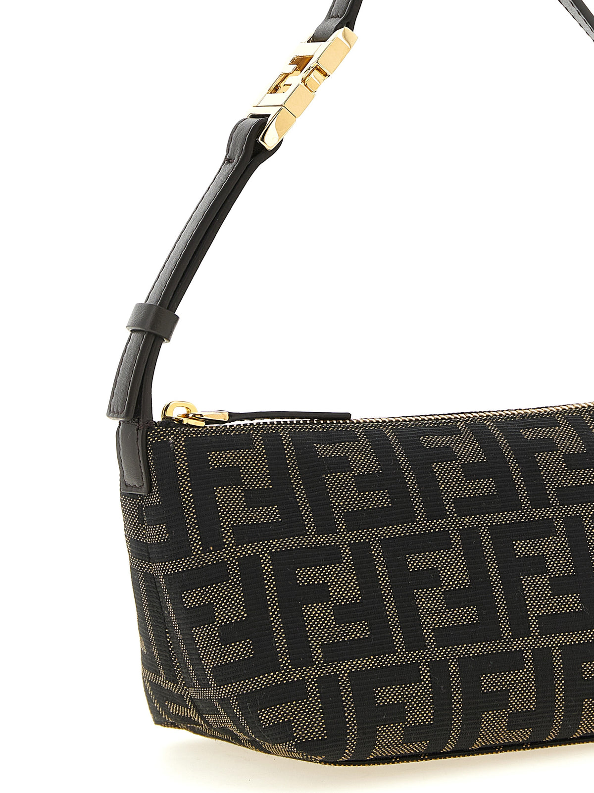 Portefeuille compact Fendi en polyester marron