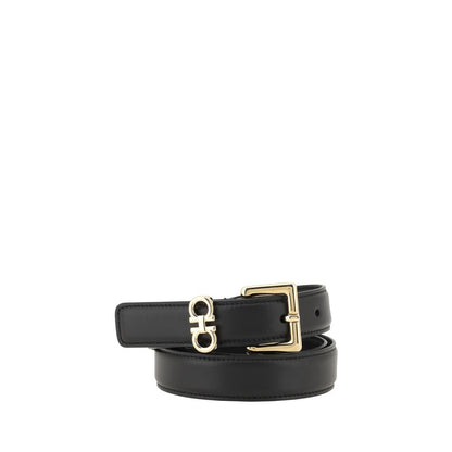 Ferragamo Black Calfskin Belt Bos Taurus Model