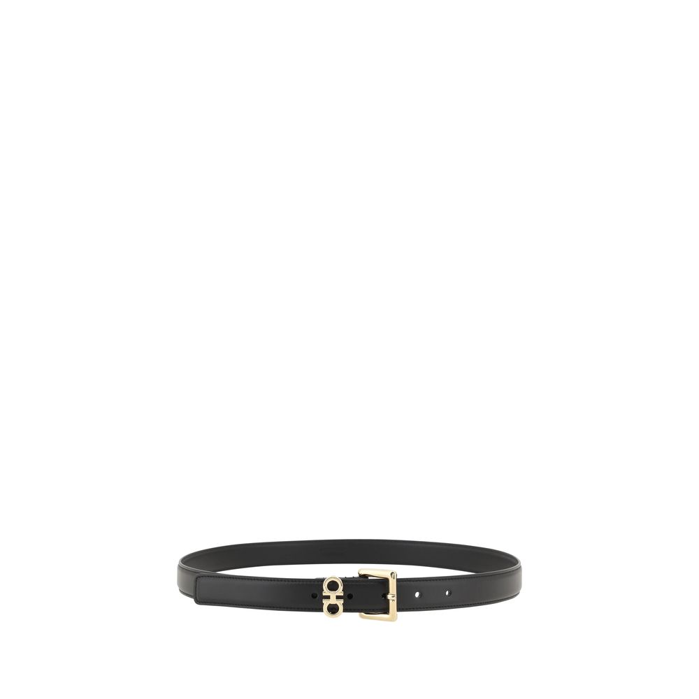 Ferragamo Black Calfskin Belt Bos Taurus Model