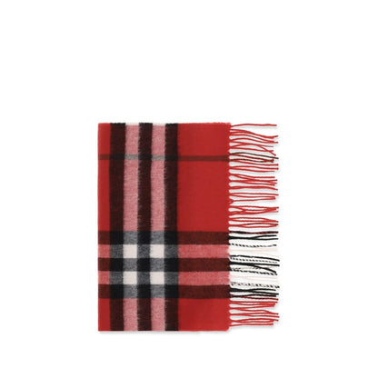 Burberry Red Cashmere Scarf - Soft and Lightweight Texture