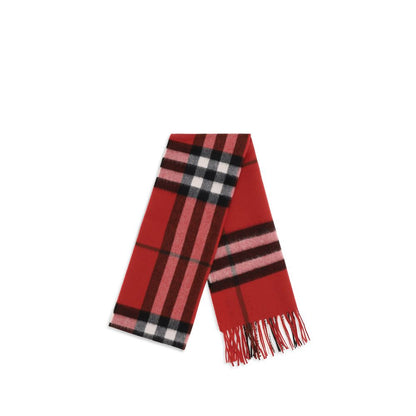 Burberry Red Cashmere Scarf - Soft and Lightweight Texture