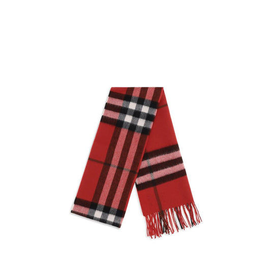Pañuelo Burberry De Cachemira Roja - Textura Suave Y Ligera
