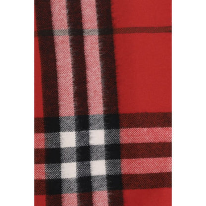 Burberry Red Cashmere Scarf - Soft and Lightweight Texture
