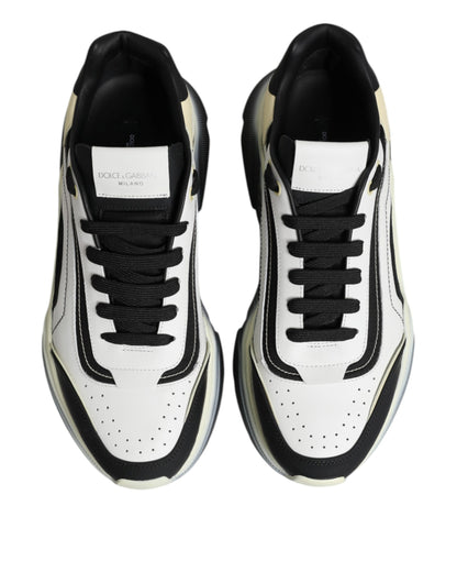Chaussures baskets bicolores blanches et noires Daymaster Two Tone Dolce & Gabbana