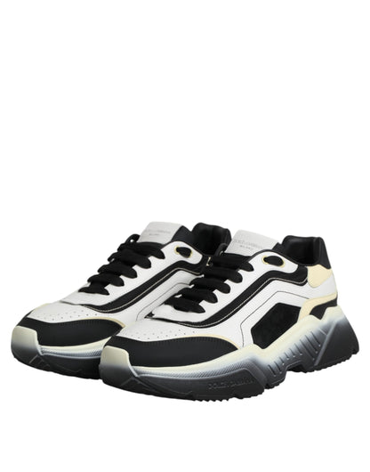 Chaussures baskets bicolores blanches et noires Daymaster Two Tone Dolce & Gabbana