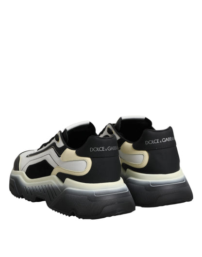 Chaussures baskets bicolores blanches et noires Daymaster Two Tone Dolce & Gabbana