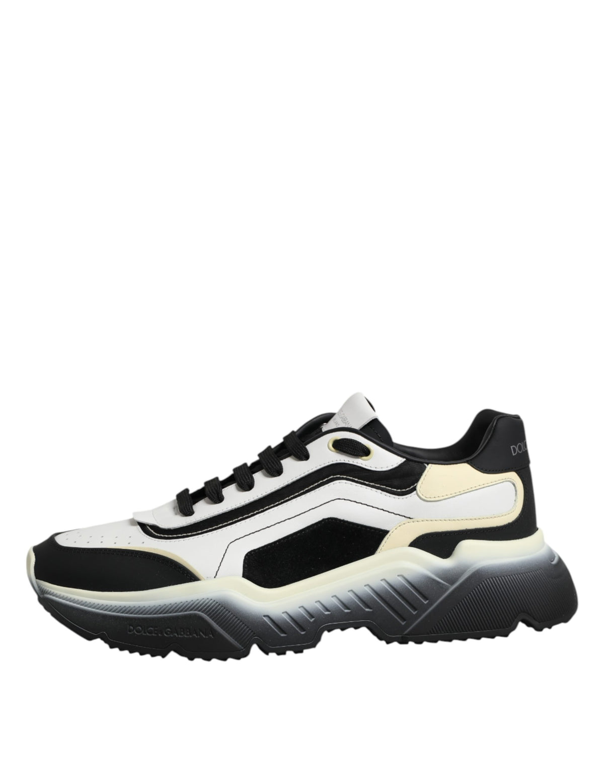 Chaussures baskets bicolores blanches et noires Daymaster Two Tone Dolce & Gabbana