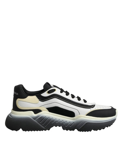 Chaussures baskets bicolores blanches et noires Daymaster Two Tone Dolce & Gabbana