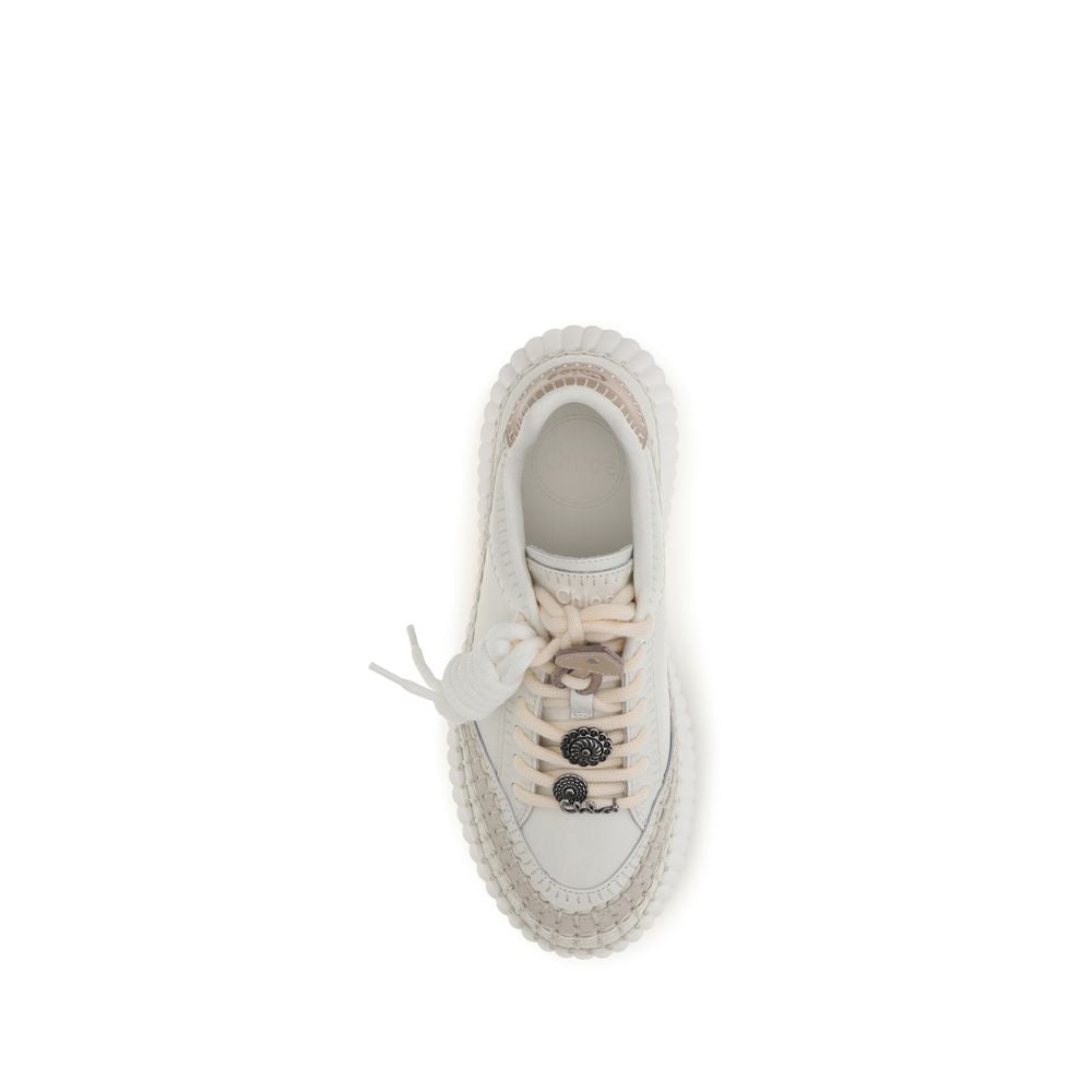 Chloé Zapatillas Plataforma Bos Taurus - Blancas De Piel De Ternera