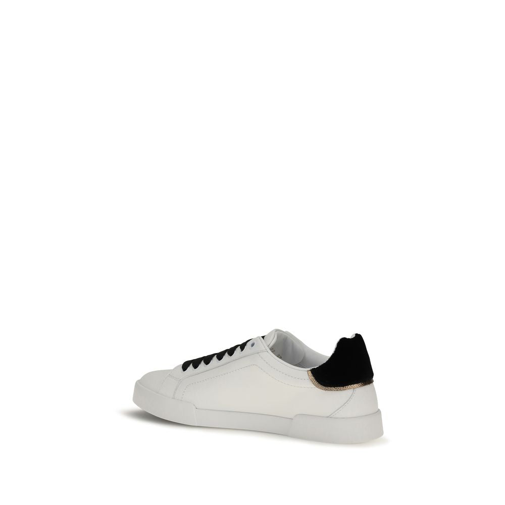 Dolce & Gabbana White Sneakers - Low Top Bos Taurus Calfskin