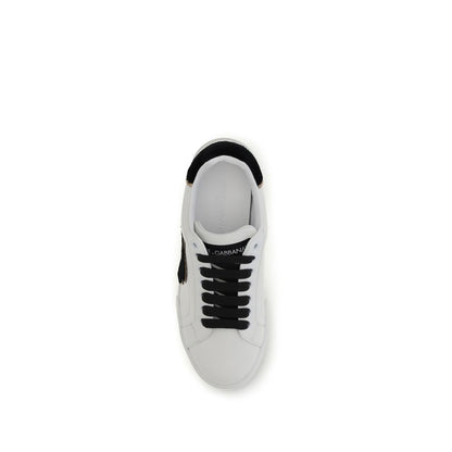 Dolce & Gabbana White Sneakers - Low Top Bos Taurus Calfskin