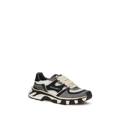 Dolce & Gabbana Gray Calfskin Chunky Sneakers Bos Taurus