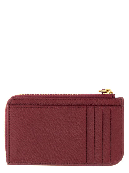 Valentino Garavani Lambskin Cardholder in Bordeaux