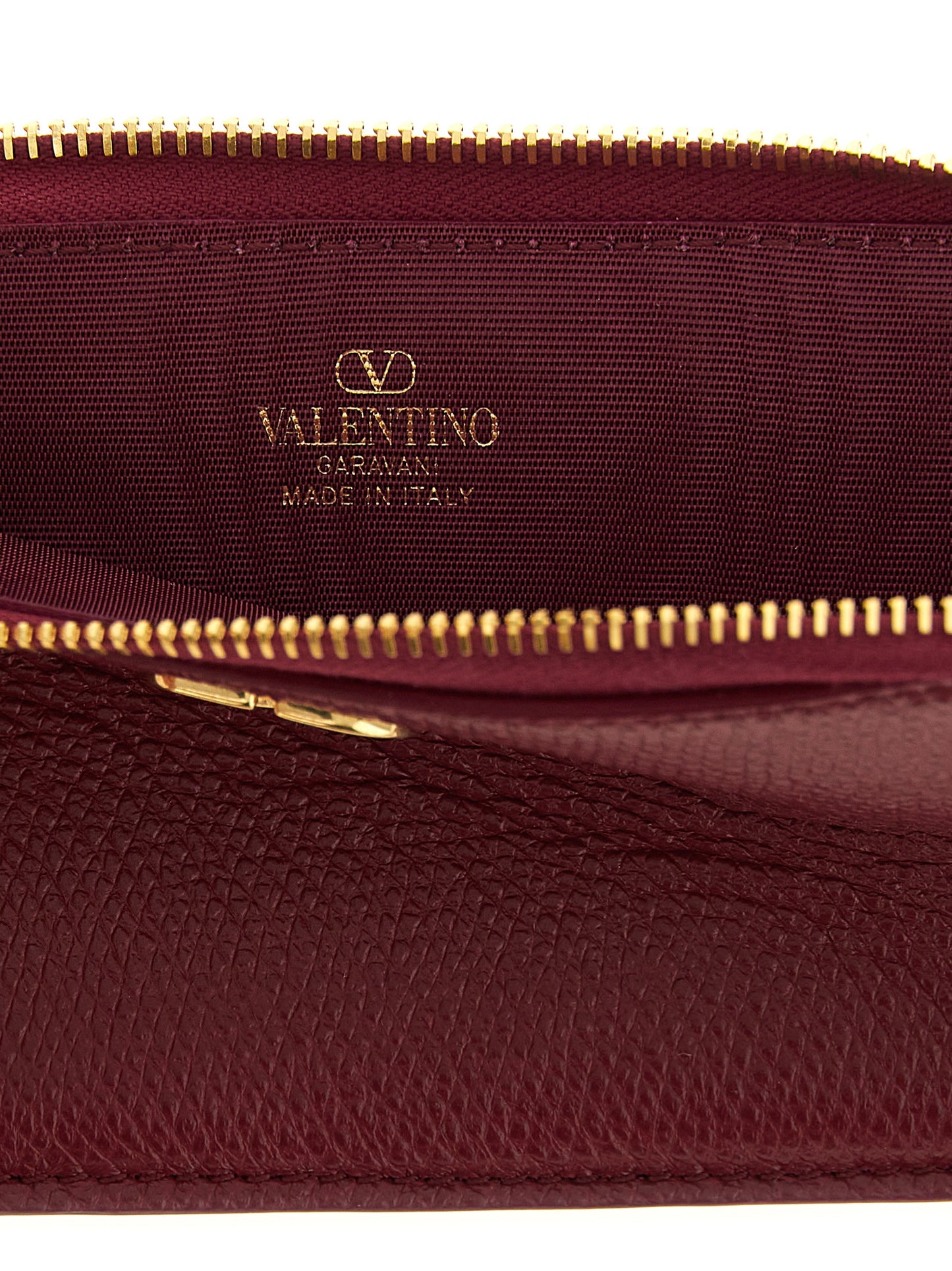 Valentino Garavani Lambskin Cardholder in Bordeaux