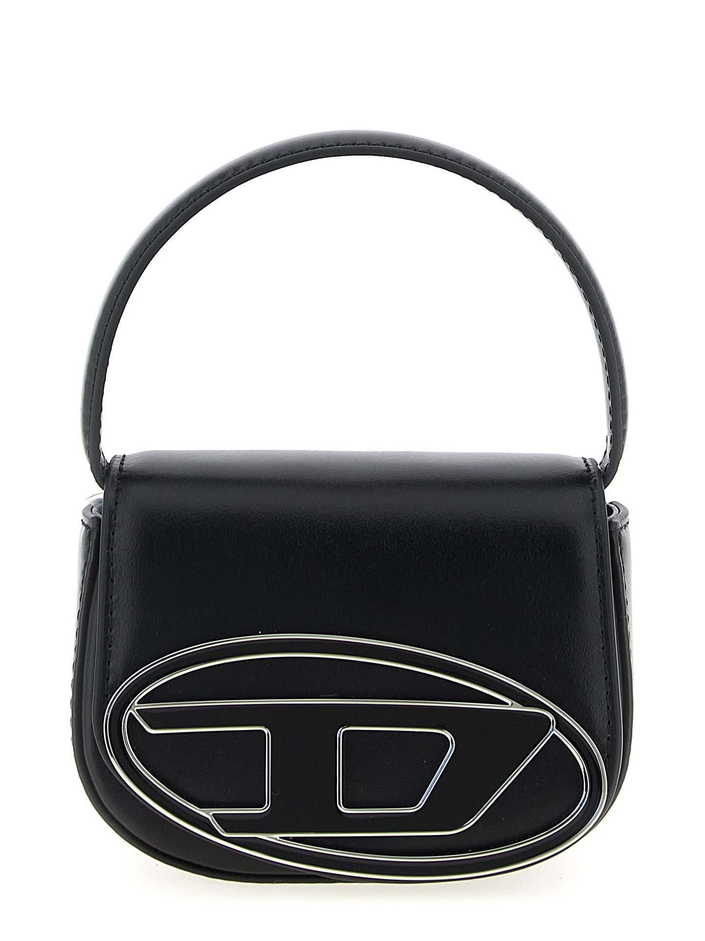 Diesel Black Cowhide Handbag Model 1DR XS