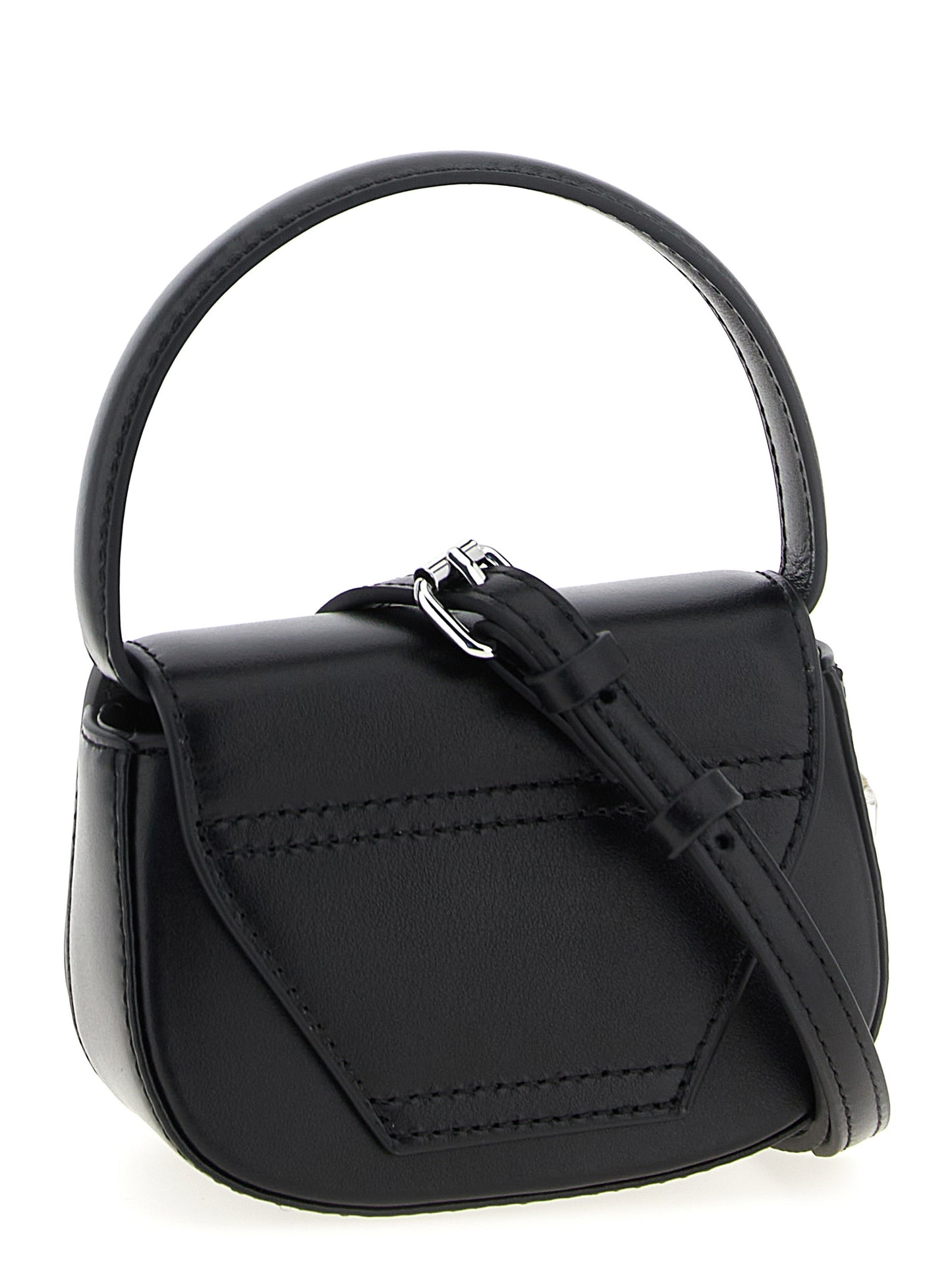 Diesel Black Cowhide Handbag Model 1DR XS