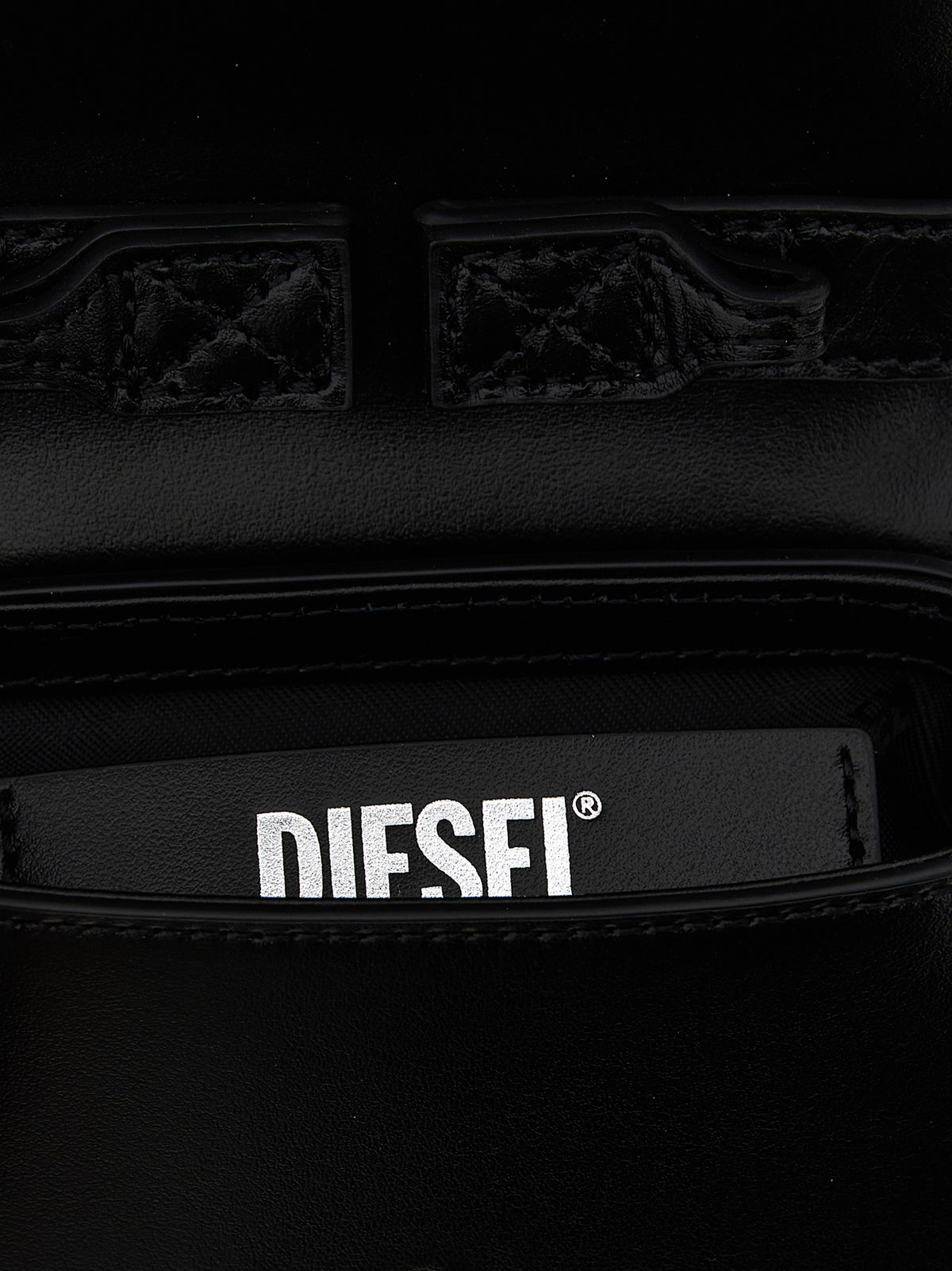 Diesel Black Cowhide Handbag Model 1DR XS