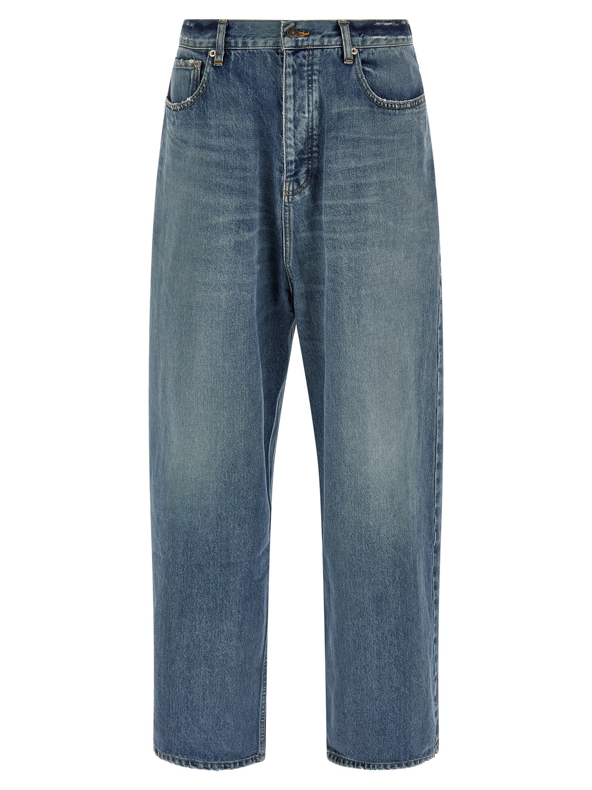 Balenciaga Pantalones Vaqueros Relaxed Fit De Algodón Azul