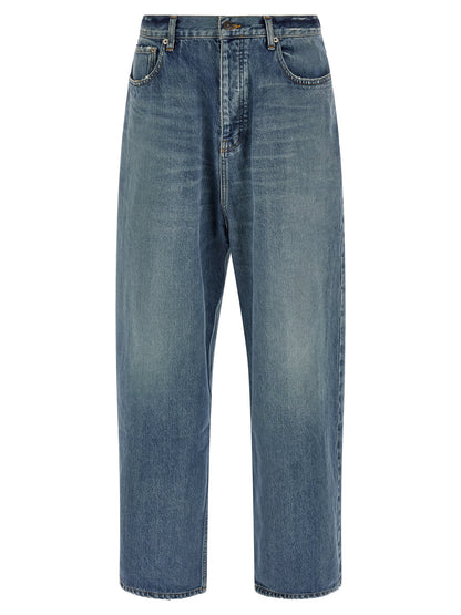 Balenciaga Pantalones Vaqueros Relaxed Fit De Algodón Azul