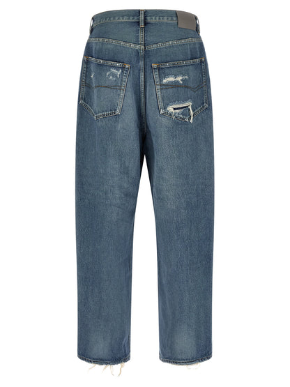 Balenciaga Pantalones Vaqueros Relaxed Fit De Algodón Azul