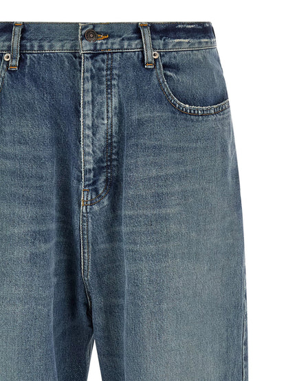 Balenciaga Pantalones Vaqueros Relaxed Fit De Algodón Azul