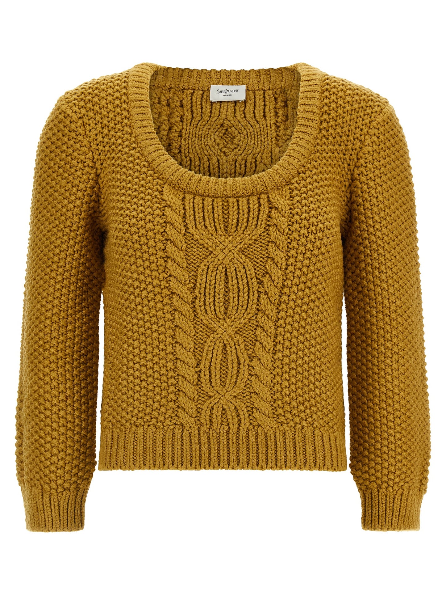 Cardigan De Lana Bicolor Estilo Moderno Saint Laurent