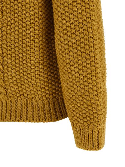 Cardigan De Lana Bicolor Estilo Moderno Saint Laurent