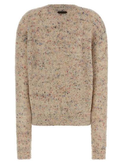 Moschino Cárdigan Multicolor De Lana Virgen - Acabado Texturizado