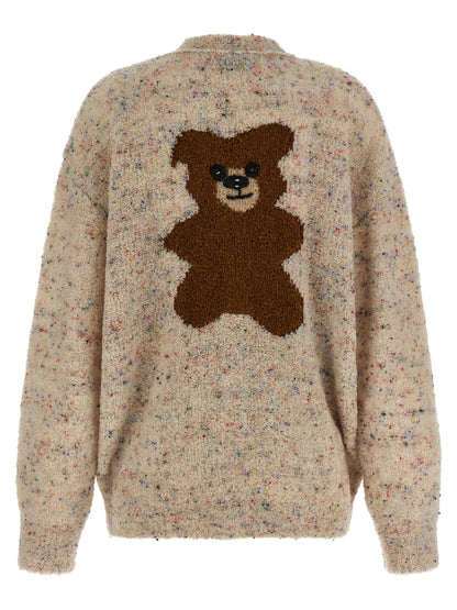 Cardigan en Laine Vierge Beige Moschino Maille