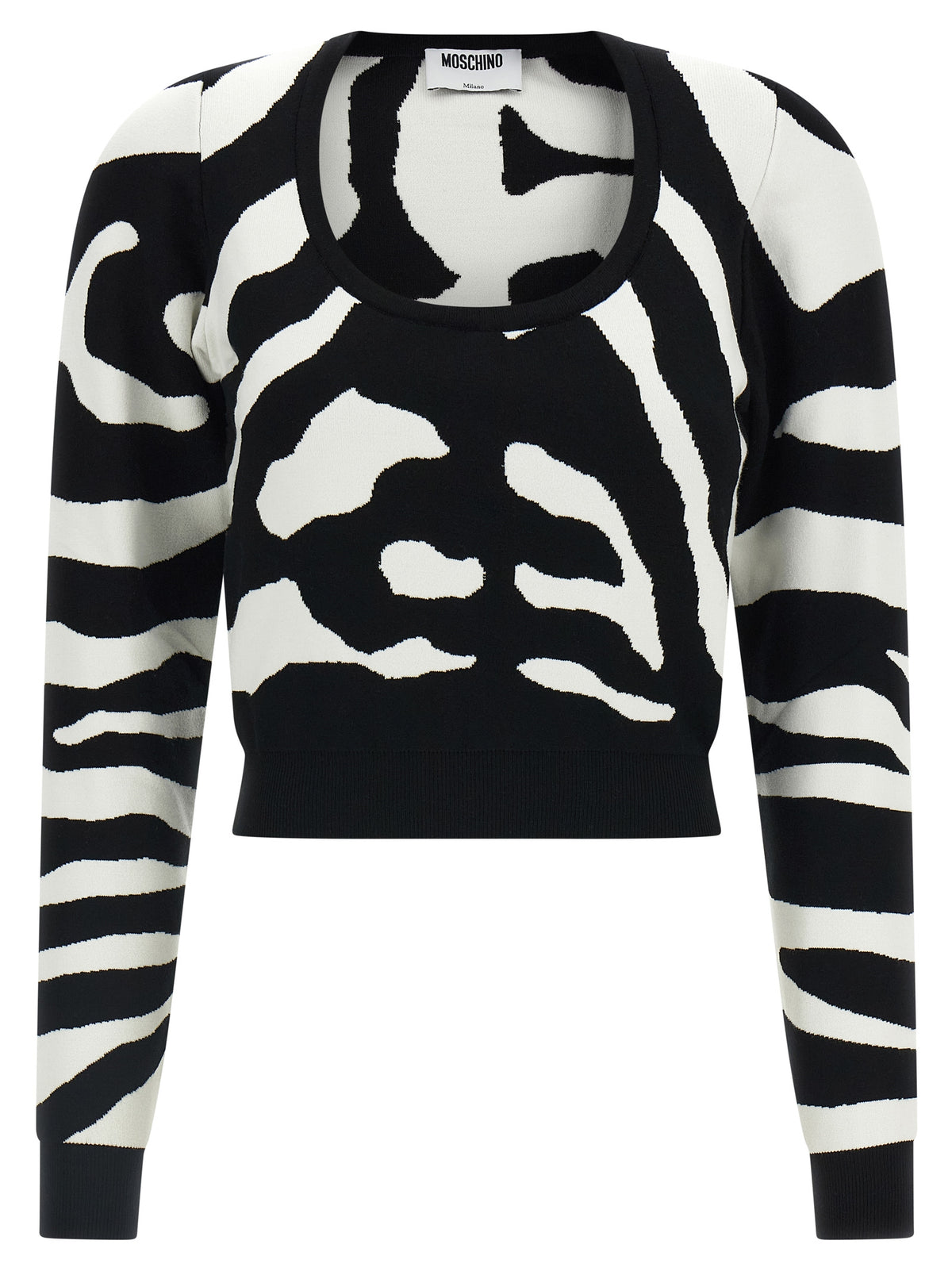 Moschino Black Viscose Cardigan Contemporary Design