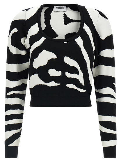 Moschino Black Viscose Cardigan Contemporary Design