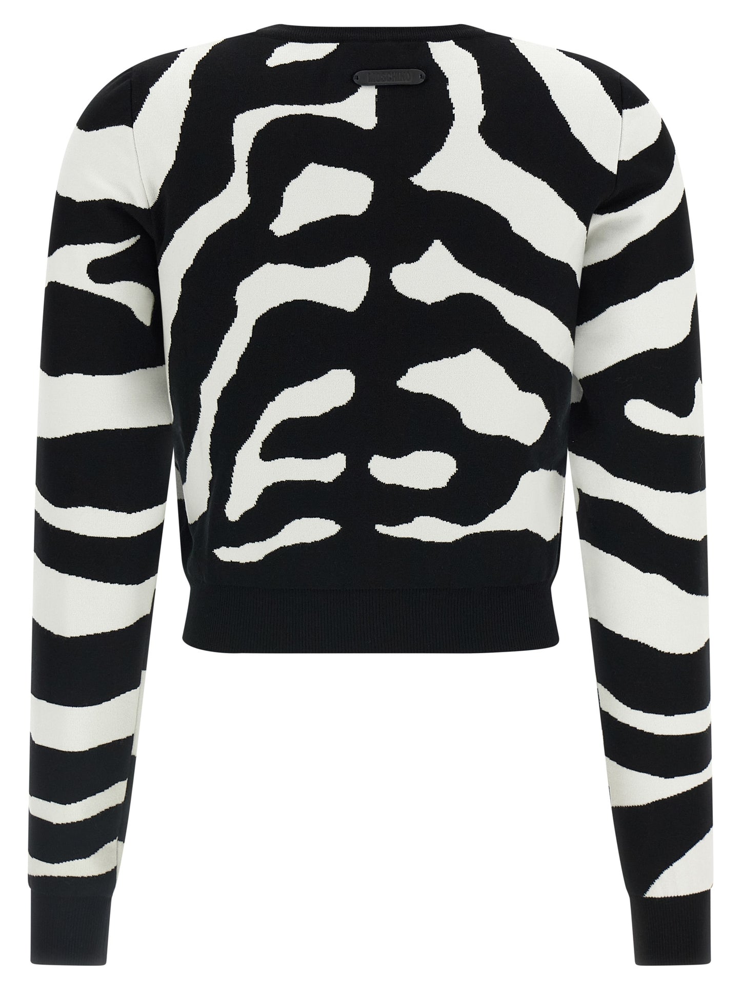 Moschino Black Viscose Cardigan Contemporary Design