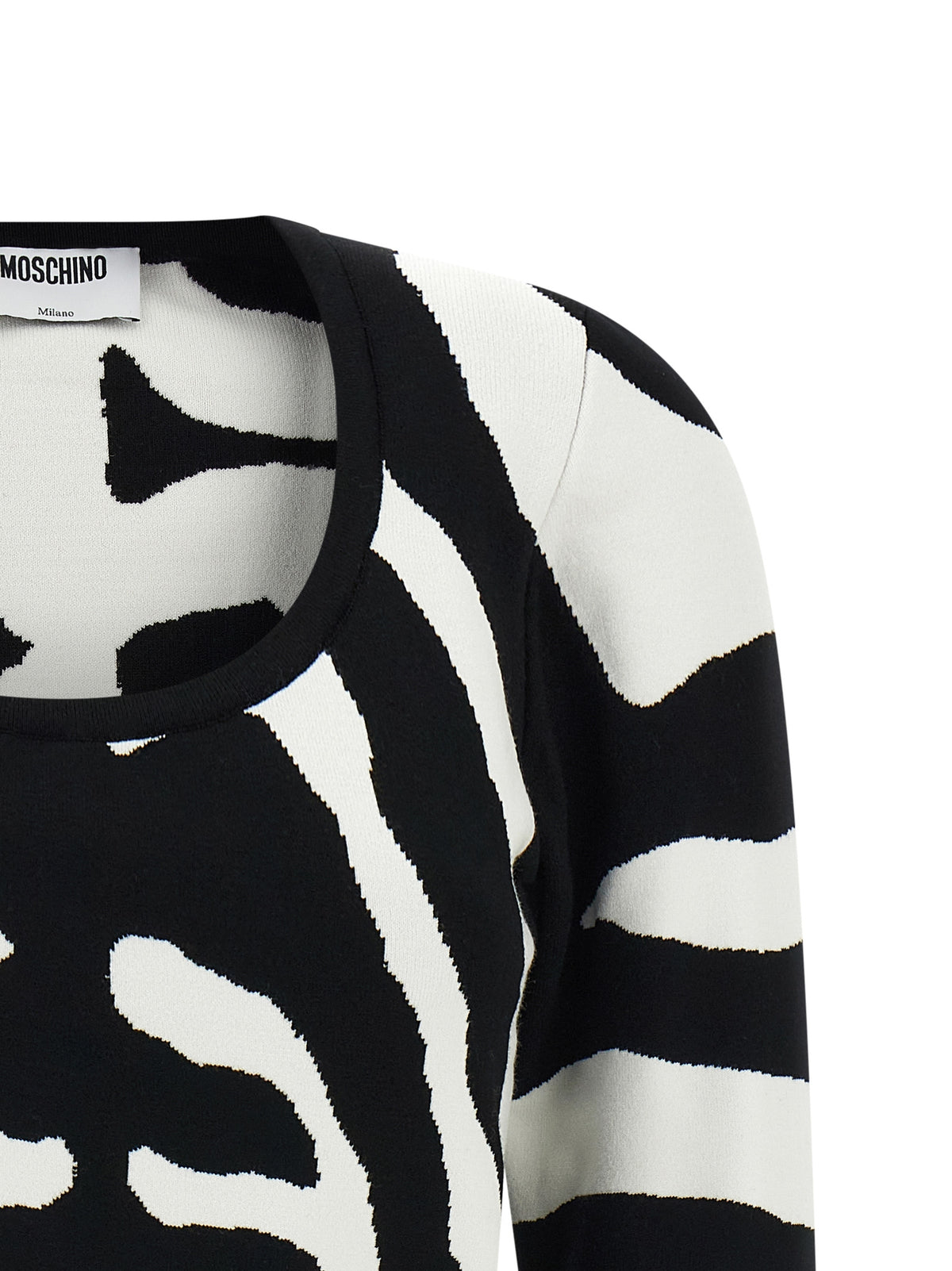 Moschino Black Viscose Cardigan Contemporary Design