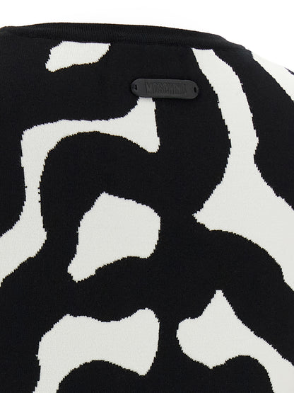 Moschino Black Viscose Cardigan Contemporary Design