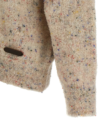 Cardigan en Laine Vierge Beige Moschino Maille