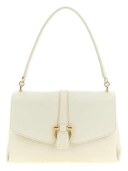 Ferragamo Bolso De Hombro De Piel De Becerro Blanco