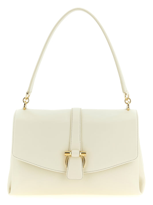 Ferragamo Bolso De Hombro De Piel De Becerro Blanco