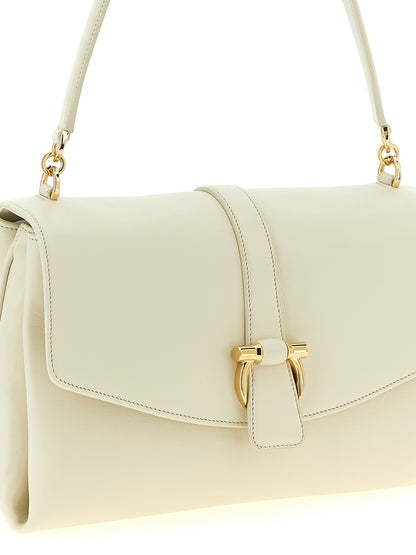 Ferragamo Bolso De Hombro De Piel De Becerro Blanco