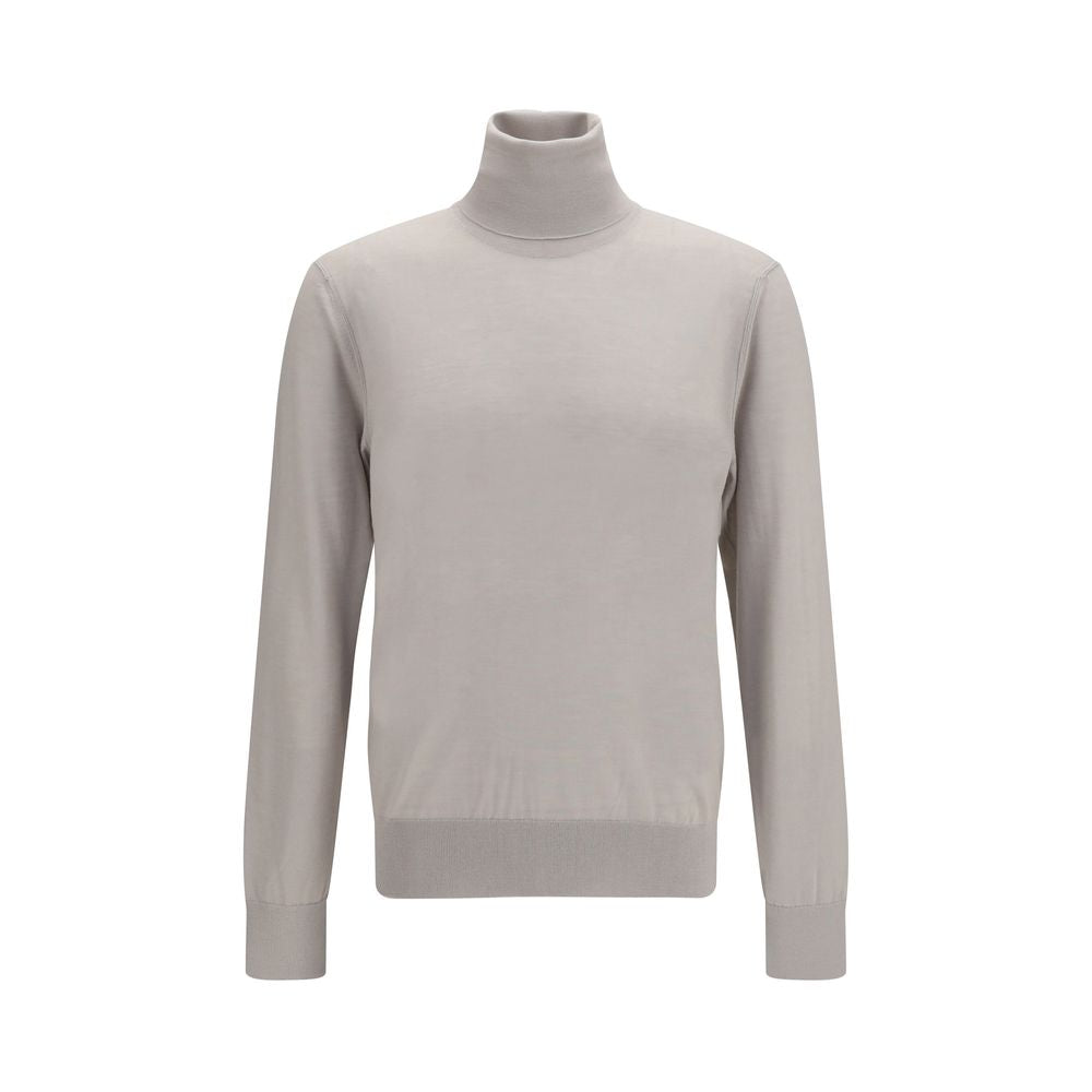 Dolce & Gabbana Beige Cashmere Turtleneck Sweater