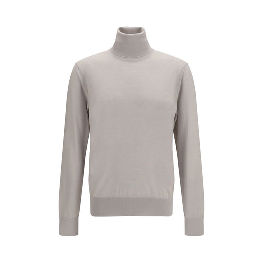 Jersey De Cuello Alto De Cachemira En Color Beige Dolce & Gabbana