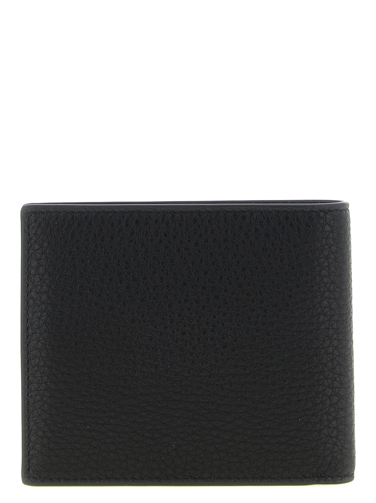 Cartera Bifold De Cuero De Becerro Negro Balenciaga