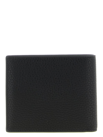 Cartera Bifold De Cuero De Becerro Negro Balenciaga