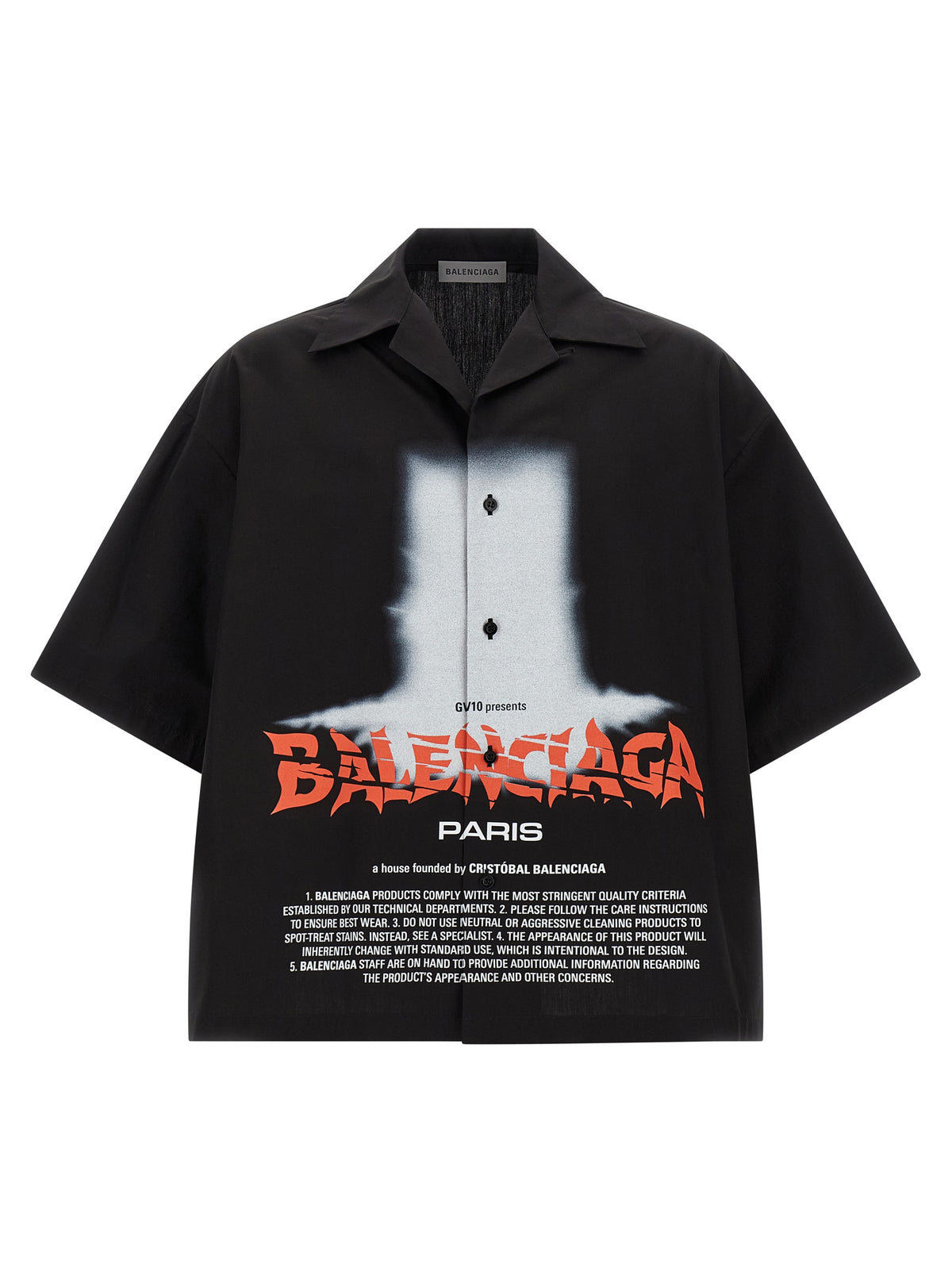 Balenciaga Chemise oversize en coton noir