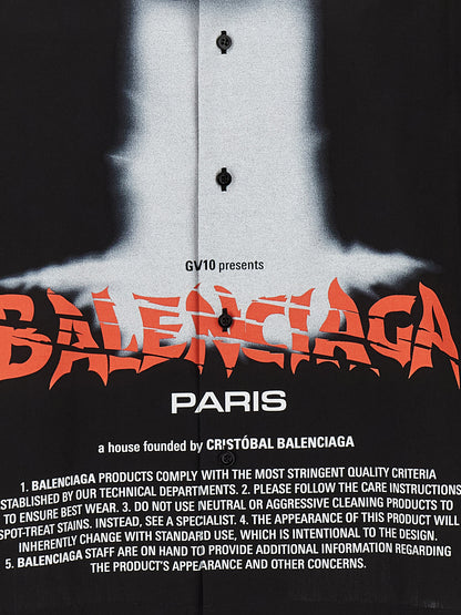 Balenciaga Chemise oversize en coton noir