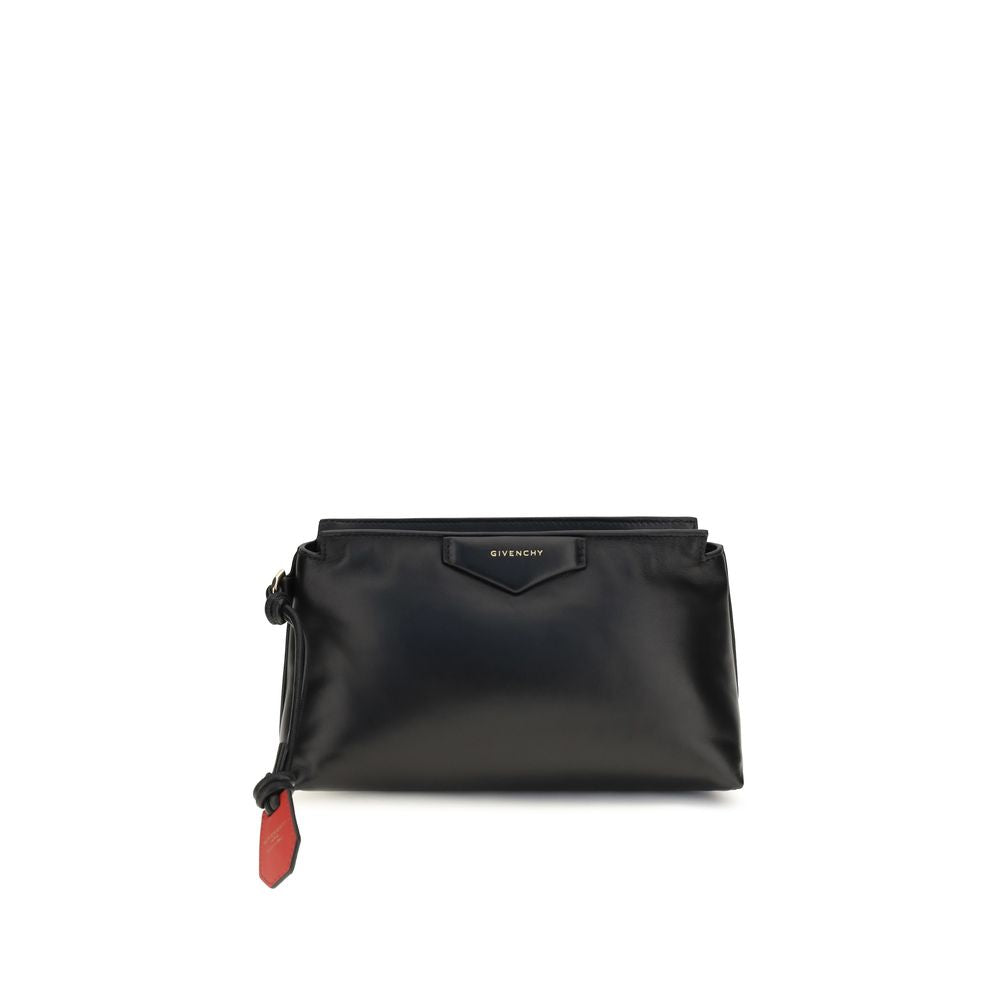 Givenchy Black Lambskin Smooth Finish Clutch Bag