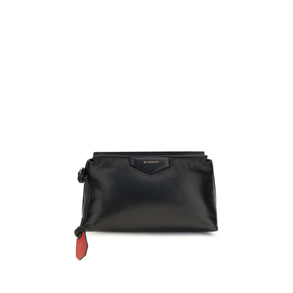 Givenchy Black Lambskin Smooth Finish Clutch Bag