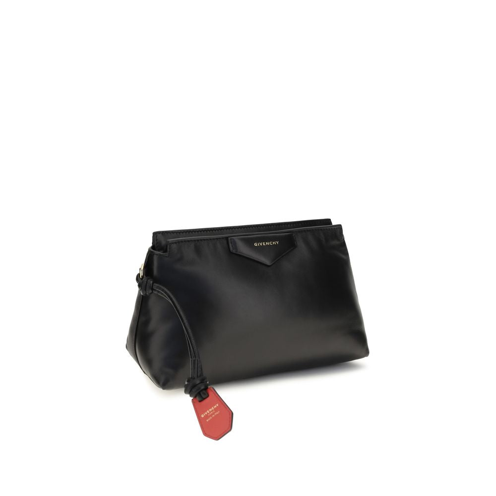 Givenchy Black Lambskin Smooth Finish Clutch Bag
