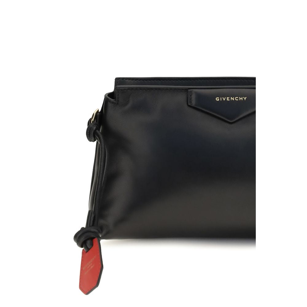 Givenchy Black Lambskin Smooth Finish Clutch Bag